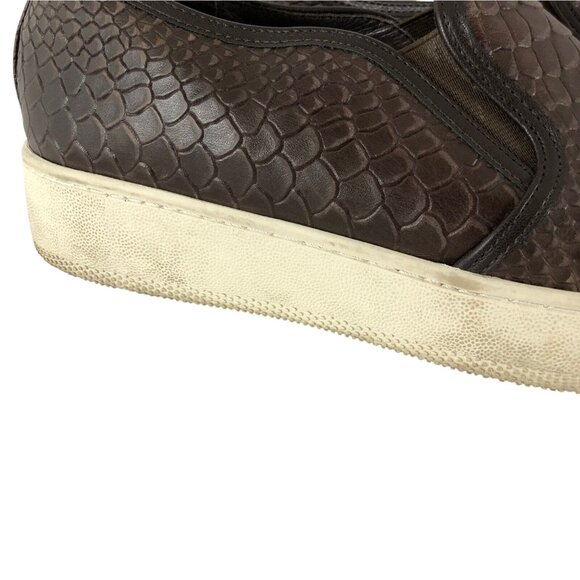 J Slides Womens Shoes Sneakers Faux Snakeskin Slip On Brown Size 10 - Picture 2 of 8